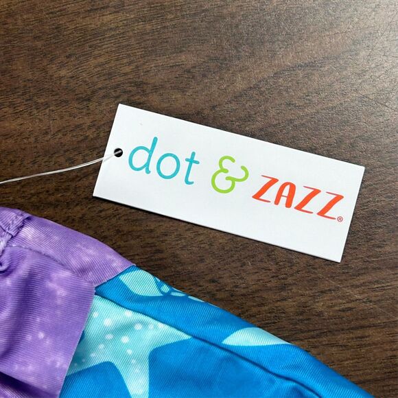 NWT Girl's 18-24 Months Dot & Zazz Swim Bathing Suit 1 pc Blue Purple Sea Turtle - Picture 8 of 9